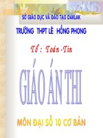 Tiết 29: Bất phương trình và hệ bất phương trình