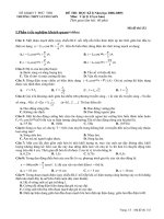 ĐÊ KIỂM TRA VẬT LÍ 12