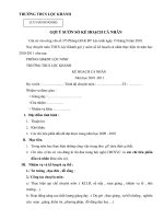 Gợi ý Sổ kế hoạch cá nhân ( 2010-2011)