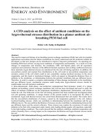A CFD analysis on the effect of ambient conditions on the hygro-thermal stresses distribution in a planar ambient airbreathing PEM fuel cell