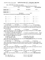 Bộ đề thi HKI hóa 11 hay