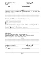 Đề Hóa 8 - Học kỳ II