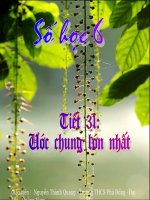 énố học 6-Tiết: 31: ước chung lớn nhất