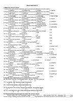 Đề kiểm tra tiếng anh lớp 12, số 3