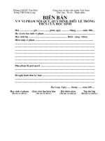 Biên bản xử lí HS vi phạm