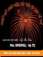 Hoạt động 3: Chào mừng 20 tháng 11