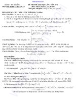 ĐỀ THI THỬ ĐẠI HỌC LẦN I NĂM 2013 TRƯỜNG THPT CÙ HUY CẬN MônTOÁN, Khối A, A1, B và D
