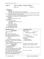 Giáo án Hóa 9 Kì II