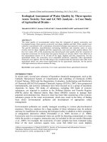 Ecological Assessment of Water Quality by Three-species Acute Toxicity Test and GC/MS Analysis - A Case Study of Agricultural Drains