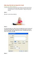 Hiệu ứng hình ảnh sử dụng kích chuột trong Flash