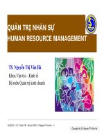 Chapter 5 QUẢN TRỊ NHÂN SỰ HUMAN RESOURCE MANAGEMENT 