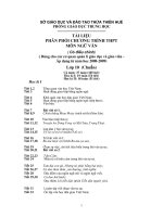 Phân phối chương trình môn Ngữ văn 2008-209