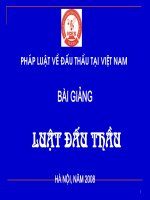 Bai giang luat dau thau dang giang 