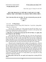 BÀI THU HOẠCH 4 NĂM THỰC HIỆN CUỘC VẬN ĐỘNG HỌC TẬP VÀ LÀM THEO TẤM GƯƠNG ĐẠO ĐỨC HỒ CHÍ MINH