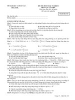 Đề thi đại học môn vật lý mã đề 103