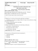 Đề thi đầu năm học  2010 - lớp 4