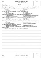 Kiểm tra 15 phút năm học 2009- 2010