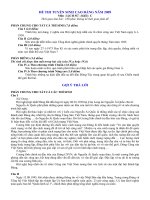 Đề và Gợi ý môn Sử khối C (Cao đẳng 2009)