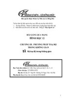 Chủ đề: Hệ toạ độ trong không gian  (Hình học 12 - Chương III)