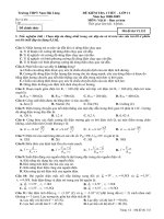 Kiem tra 1 tiet 11CB lan 1