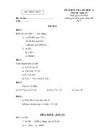 Đề KT  toán Tiết 68-Đ/án - đề 2