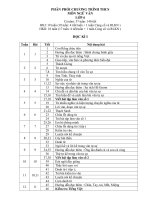 Phân phối Chương trình Môn Ngữ văn THCS - NH 2009 - 2010