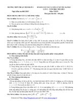 ĐỀ KHẢO SÁT CHẤT LƯỢNG LUYỆN THI ĐẠI HỌC LẦN 1 - NĂM HỌC 2012-2013 Môn TOÁN TRƯỜNG THPT THUẬN THÀNH SÔ 1