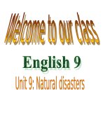 Anh 9 -  Unit 9 - NATURAL DISASTERS
