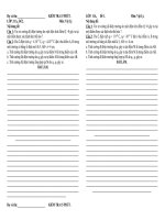 Đề kiểm tra 15 phút ( 2 đề ).