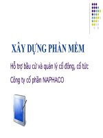XÂY DỰNG PHẦN MỀM: Hỗ trợ bầu cử và quản lý cổ đông, cổ tức Công ty cổ phần NAPHACO