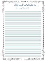 Mẫu Bài kiểm tra viết chữ đẹp