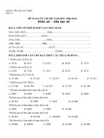 Ôn hè: Toán số và cấu tạo số