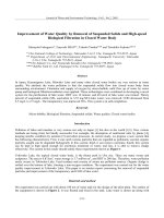 Improvement of Water Quality by Removal of Suspended Solids and High-speed Biological Filtration in Closed Water Body