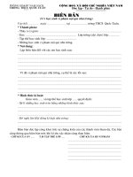 Biên bản kỉ luật hs