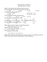 Đề kiểm tra Toán 6-Chương 1