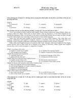 ĐỀ THI THỬ ĐẠI HỌC CAO ĐẲNG MÔN TIẾNG ANH ĐỀ SỐ 71 