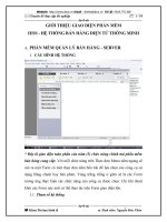 GIỚI THIỆU GIAO DIỆN PHẦN MỀM