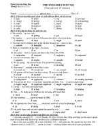 Kiem tra Anh8 45'''' so 1 ky 1