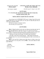 Quyết định tập huấn chuẩn kiến thức kỹ năng năm 2010