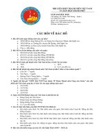 Câu hỏi về Bác Hồ