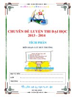 Chuyên Đề Ôn Thi Đại Học - Tích Phân