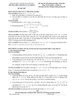 ĐỀ THI THỬ TUYỂN SINH ĐẠI HỌC NĂM 2013 MÔN TOÁN KHỐI a và a1