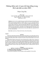 Những điểm mới về giao kết hợp đồng trong  Bộ Luật dân sự năm 2005