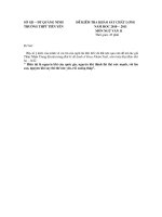 Ngữ Văn 11: Đề thi - Đáp án KSĐN 2010-2011