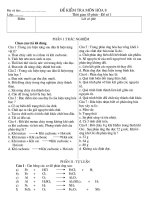 KT hoá 8 - 45 phút - kì1-2 - đề 1