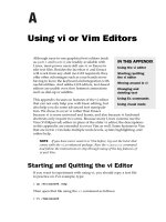 Using vi or Vim Editors