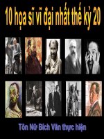 10 họa sĩ vĩ đại nhất thế kỷ XX