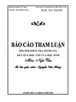 Tham luan đổi mới kiểm tra đánh giá môn ngữ van THCS