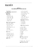 Giáo án Dạy thêm TOÁN 9 (Đại số + Hình học)