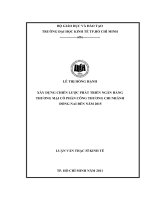 Xây dựng chiến lược phát triển ngân hàng thương mại cổ phần công thương chi nhánh đồng nai đến năm 2015 